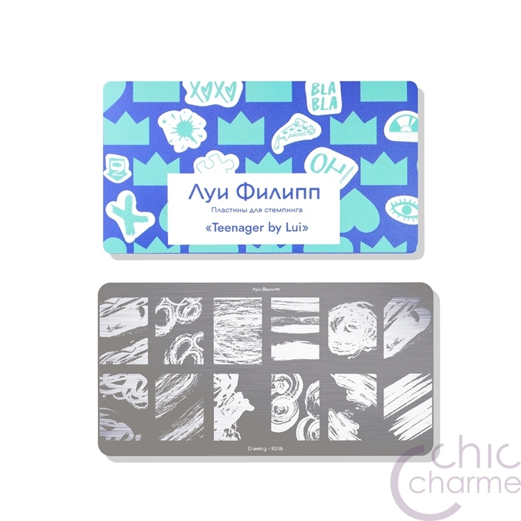 Луи Филипп Пластина для стемпинга Drawing K046