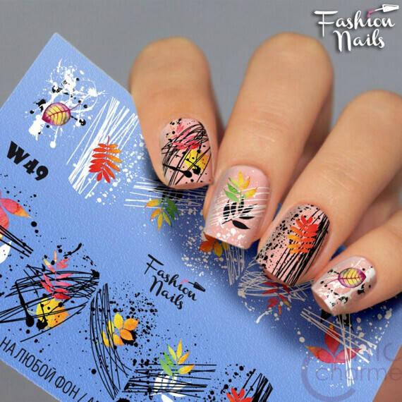 Слайдер-дизайн Fashion Nails,белый W049 Слайдер-дизайн Fashion Nails,белый W049